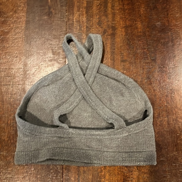 Urban Outfitters Ouf from Under Waffle Knit Crop Criss Cross Emilia Tank - Picture 2 of 4